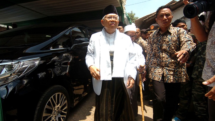 Wapres terpilih Kiai Ma'ruf Amin (ANTARA FOTO/Oky Lukmansyah)
