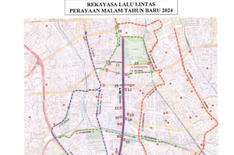 26 Jalan Ditutup Saat Pergantian Tahun di Jakarta