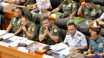 Raker Panglima TNI dengan Komisi I DPR Bahas Perubahan UU No 34 Tahun 2004 Tentang TNI