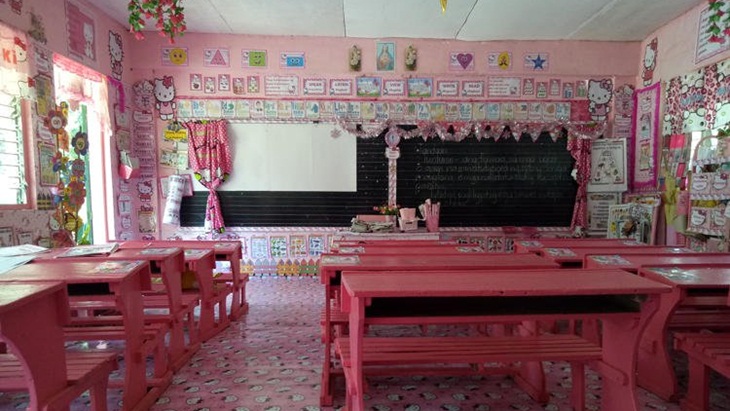 Antimainstream, Ruang Kelas Sekolah Dasar ini Bertemakan Full Hello Kity