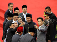 Momen Presiden Joko Widodo Hadiri Pelantikan Presiden dan Wakil Presiden RI
