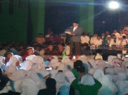 Sambangi Lampung, Presiden Jokowi Disambut Seluruh Kiai dan Santri