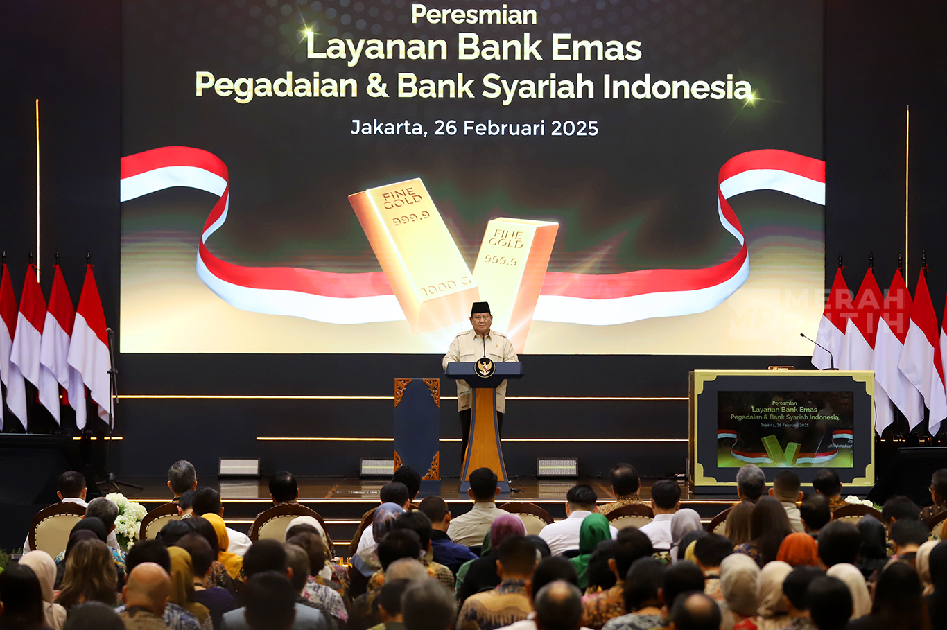 Presiden Prabowo Subianto Resmikan Layanan Bank Emas Pertama di Indonesia