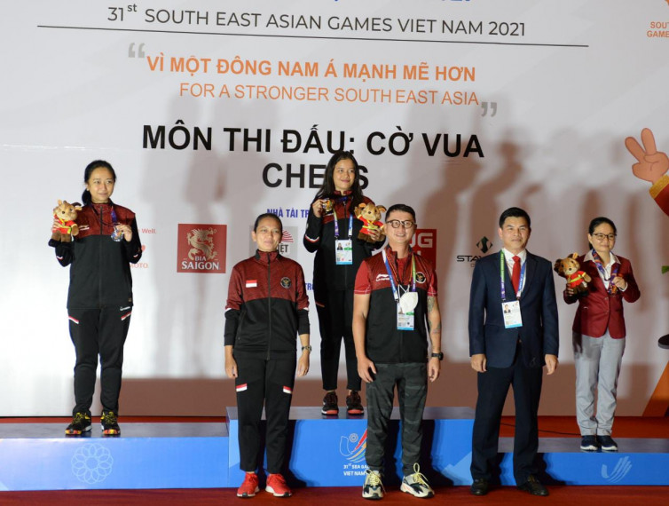 WIM Dewi Citra Sumbang Emas Pertama Catur di SEA Games 2021