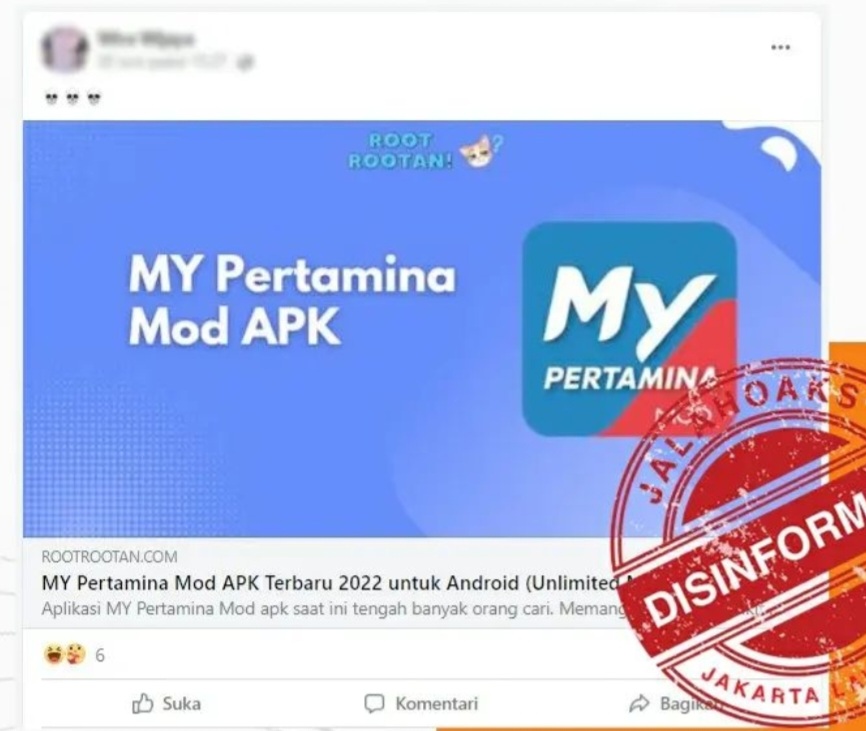 [HOAKS atau FAKTA]: Unduh Aplikasi MyPertamina Dapat Uang Tak Terbatas