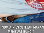 [HOAKS atau FAKTA]: Minum Air Es Membuat Perut Buncit