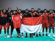Tim Bulu Tangkis Putra Indonesia Persembahkan Medali Emas
