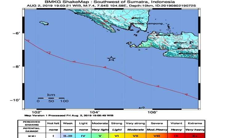 Info Gempa dari BMKG