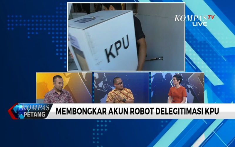 Sigit Pamungkas berbicara dalam dialog Kompastv terkait hoaks pemilu