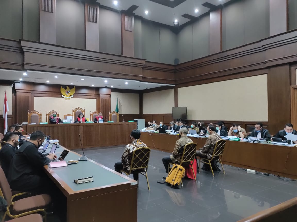 Mantan Direktur Keuangan PT Jiwasraya, Harry Prasetio bersaksi dalam dalam lanjutan persidangan perkara Pidana No.: 33/Pid.Sus-TPK/2020/PN.Jkt.Pst., Kamis (3/9). Foto: MP/Istimewa