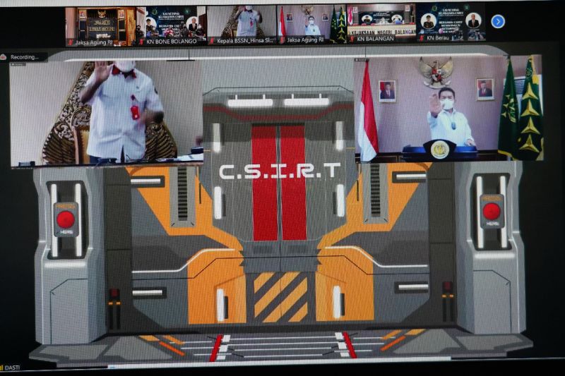 Peluncuran Tim Insiden Siber Kejaksaan Agung atau "Computer Security Incident Response Team (CSIRT) atau Kejaksaam Agung-CSIRT, di Jakarta, Rabu (1/12/2021). (ANTARA/HO-Puspenkum Kejaksaan Agung)