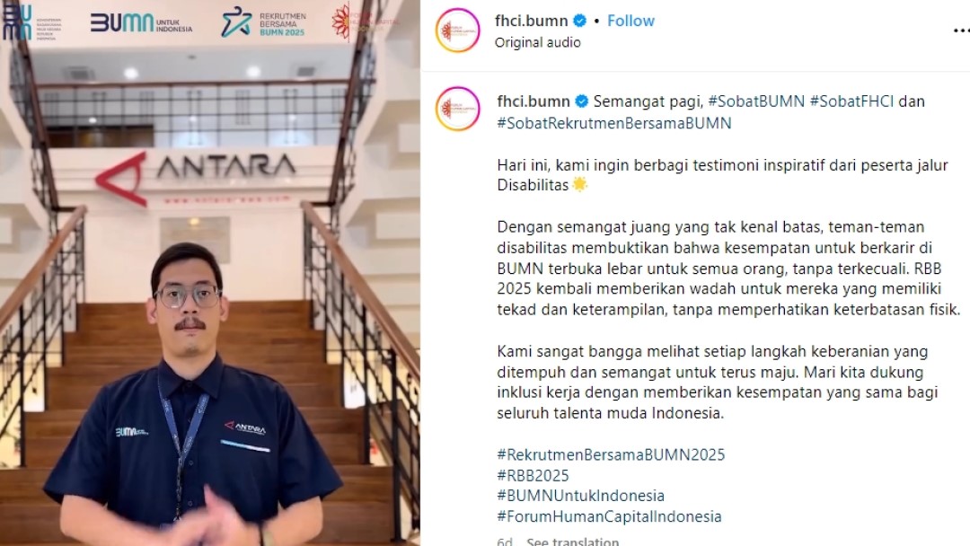 BUMN Buka Rekrutmen Bersama 2025 yang Inklusif, Penyandang Disabilitas Berikan Testimoni tentang Pengalaman Ikut Prosesnya