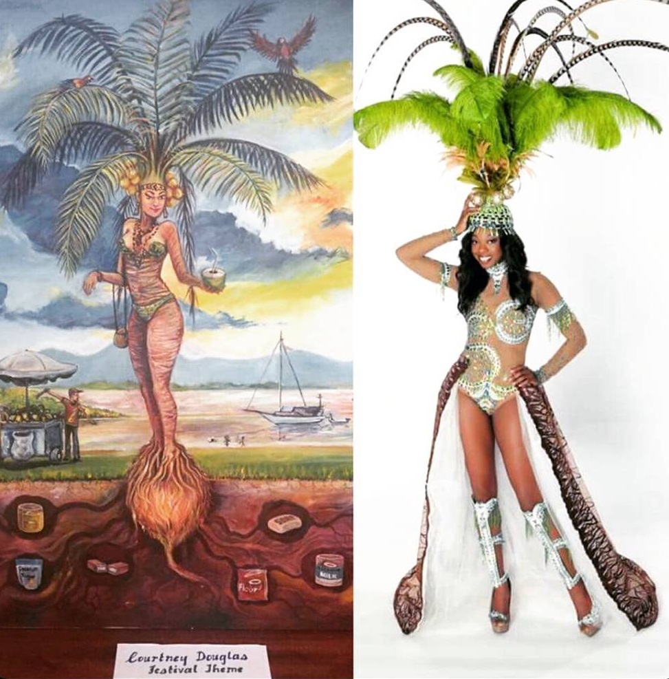 @nationalcostumesMiss Universe Guyana 2016 national costume is entitled 'The Coconut Queen' and was inspired by a painting at the Guyana Coconut festival 2016 done by Courtney Douglas.  #roadtomissuniverse #missuniverse2016 #missuniverse #65thmissuniverse #NationalCostume #MissUniverseGuyana #Guyana #TeamSoySoy #TeamGuyana