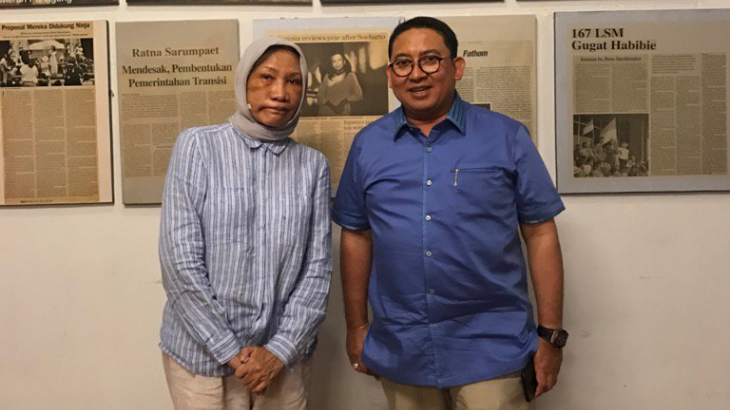 Ratna Sarumpaet bersama Fadli Zon