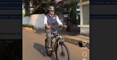 Anies Naik Sepeda ke RS Fatmawati untuk Cek Kesehatan
