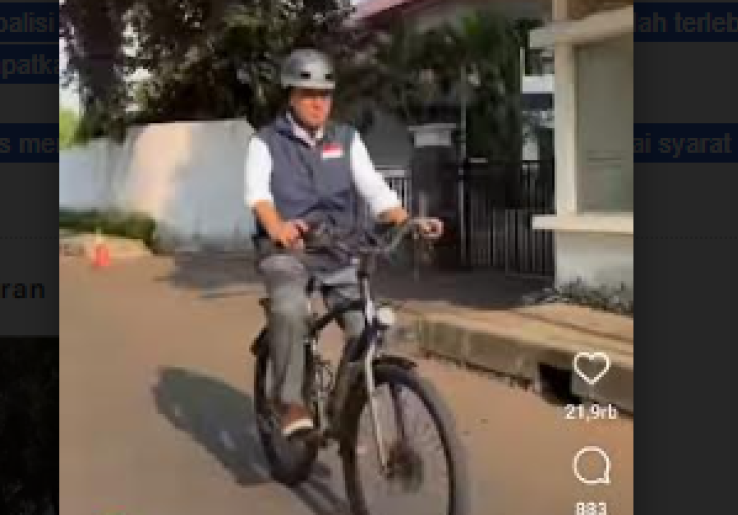 Anies Naik Sepeda ke RS Fatmawati untuk Cek Kesehatan