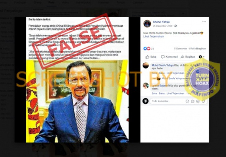 [HOAKS atau FAKTA]: Sultan Brunei Bakal Beli Singapura