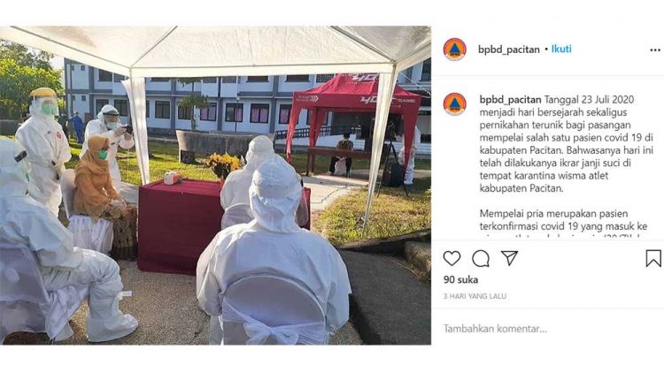 COVID-19 tak Halangi Pasangan Pengantin di Pacitan Langsungkan Ijab Qabul
