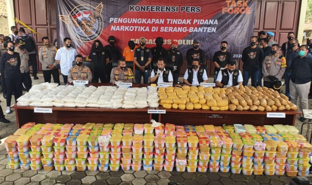 Sabu 1 Ton yang Diedarkan di Banten Berasal dari Timur Tengah