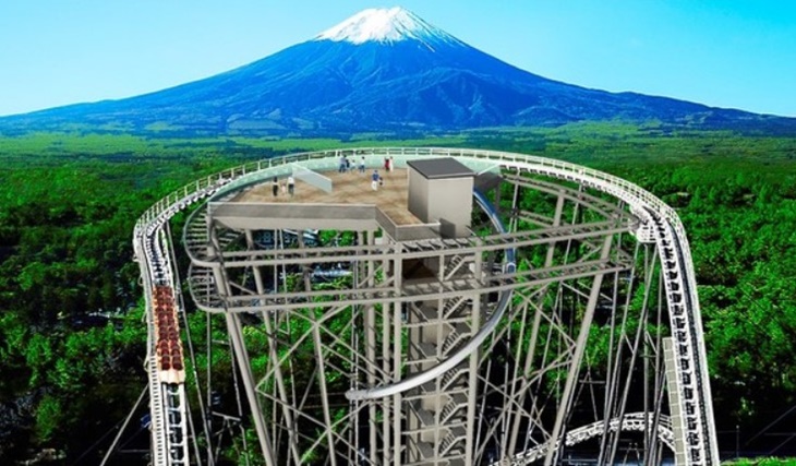 Menyaksikan Pemandangan Gunung Fuji di Atas Dek Roller Coaster