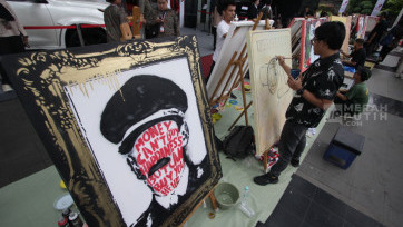 Aksi Melukis Antikorupsi Meriahkan Hari Antikorupsi Sedunia 2024