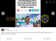 [HOAKS atau FAKTA]: Jika Harga Bahan Pokok Tak Dinaikkan, Negara akan Bangkrut