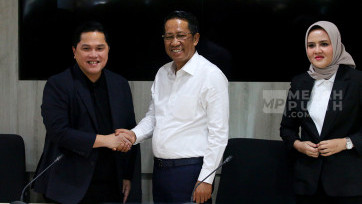 Pertemuan Ketum PSSI dan Ketum Perbasi dengan Menkumham  