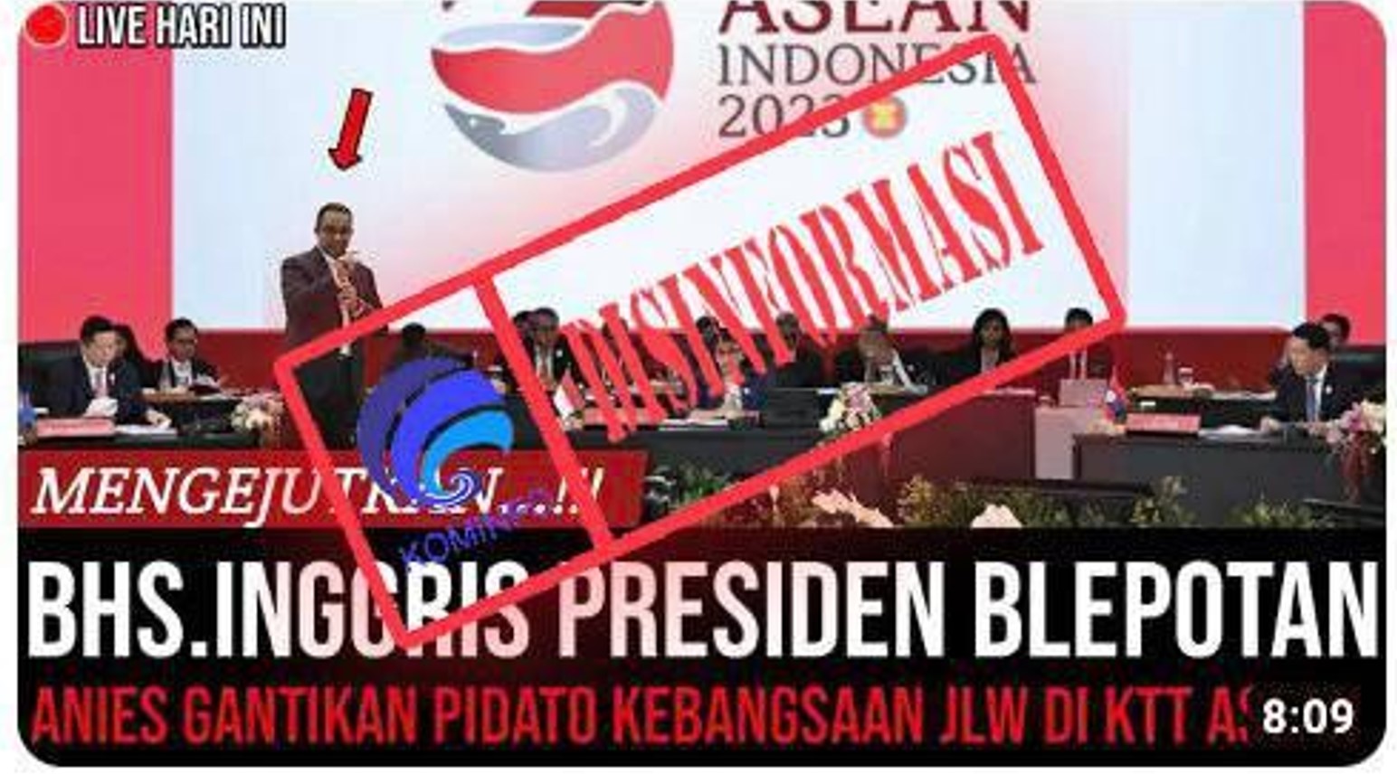 [HOAKS atau FAKTA]: Anies Baswedan Gantikan Joko Widodo di KTT ASEAN 2023
