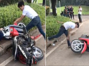 Viral Pada Masanya: Adi Saputra Banting Motor Karena Ditilang