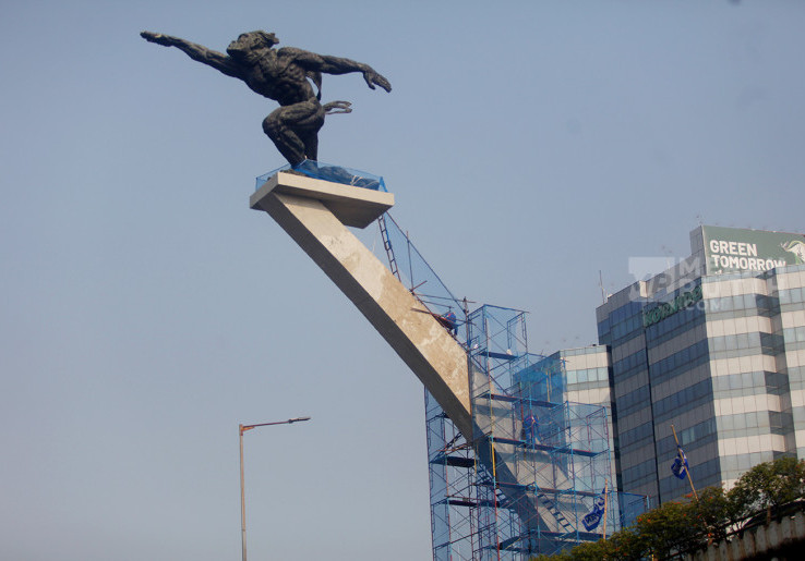 Konservasi Pedestal Monumen Patung Dirgantara atau Patung Pancoran di Jakarta
