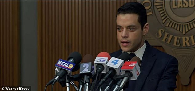 Rami Malek berperan sebagai polisi muda Jimmy Baxter. (Foto Warner Bros.)