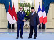 Momen Presiden Prabowo Terima Kunjungan Kenegaraan Presiden Emmanuel Macron di Istana Merdeka Jakarta