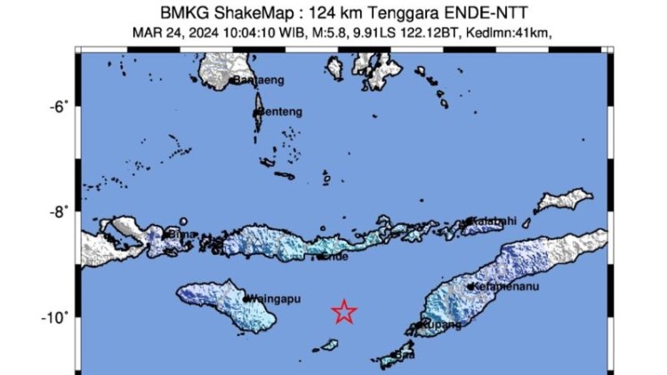 Gempa Bumi M 6,1 Guncang NTT, BMKG: Tidak Berpotensi Tsunami