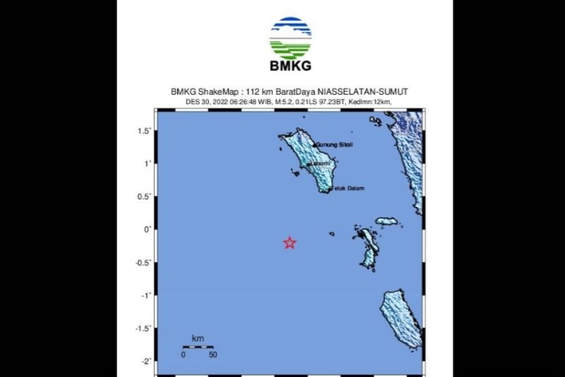 Gempa M5,2 di Nias Selatan akibat Aktivitas Subduksi Lempeng Indo-Australia