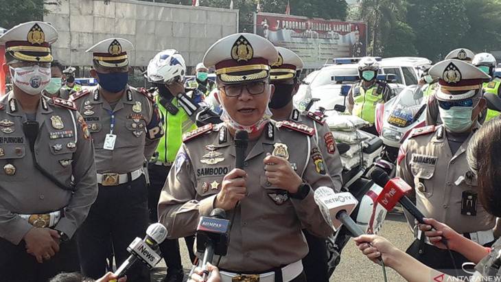 Direktur Lalu Lintas Polda Metro Jaya Komisaris Besar Polisi Sambodo Purnomo Yogo. (ANTARA/Fianda Rassat)