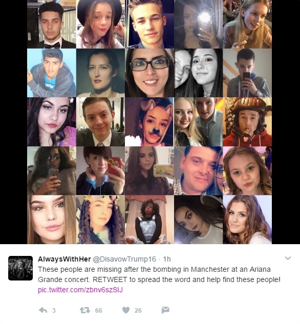 missing people ariana grande concert