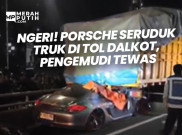 Ngeri! Porsche Seruduk Truk di Tol Dalkot, Pengemudi Tewas