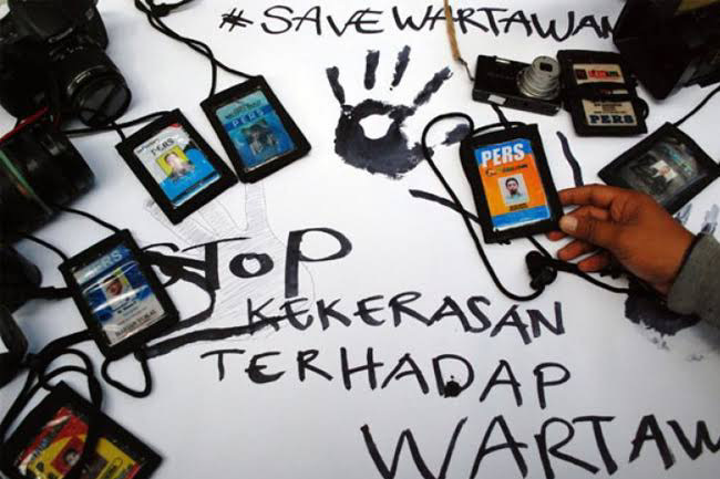 Ilustrasi kekerasan jurnalis. (AntaraNews/ar)