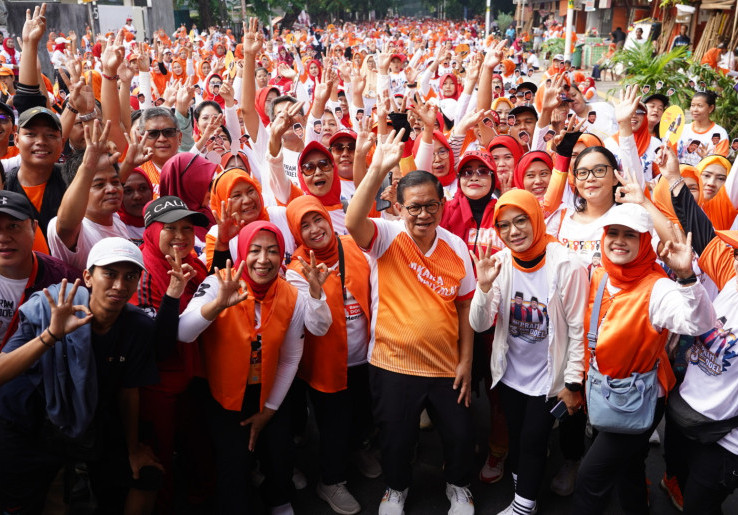 Jakarta Menyala, 1.500 Orang Ikut Senam Sehat Bareng Pramono di Gambir