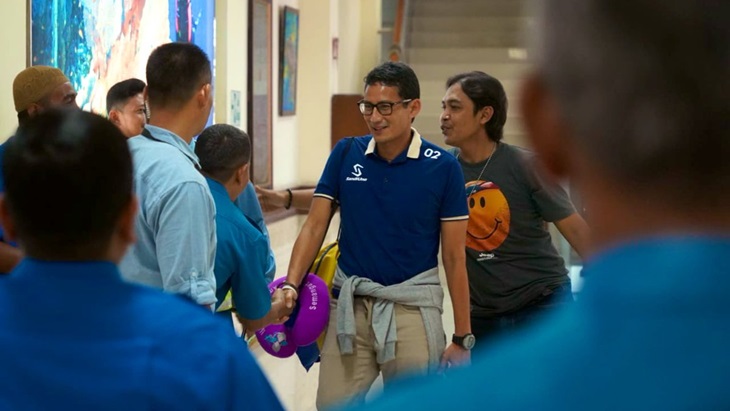 Calon wakil presiden (capres) nomor 02, Sandiaga Uno. Foto: @sandiuno