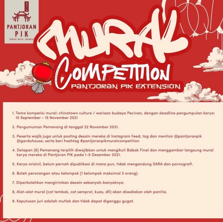 Kompetisi ini merupakan bentuk apresiasi terhadap kebudayaan pecinan (Foto: Instagram/pantjoranpik)