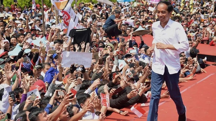 Jokowi saat kampanye. (Instagram/@jokowi)
