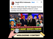 [HOAKS atau FAKTA]: PSSI Resmi Tunjuk Roberto Mancini Jadi Pelatih Timnas Indonesia Gantikan Patrick Kluivert