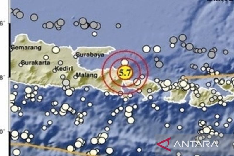 Gempa Bumi Dengan Magnitudo 5,7 Landa Pulau Bali