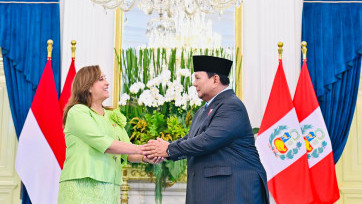 Momen Akrab Presiden Prabowo Terima Kunjungan Presiden Peru Dina Ercilia Boluarte  