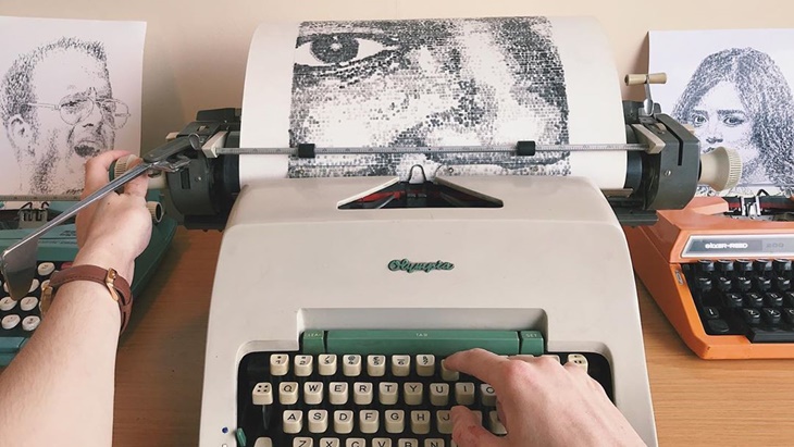 Unik, Karya Seni dengan Mesin Ketik 