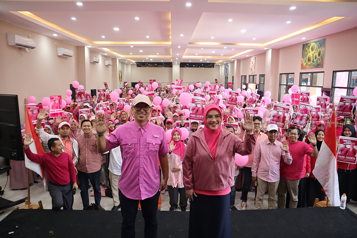 Rama-Shinta Luncurkan Warna Pink dan Hashtag Tangsel Banget untuk Pilkada 2024