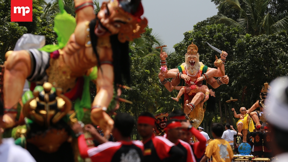 Kemeriahan Pawai Ogoh-ogoh di Banten