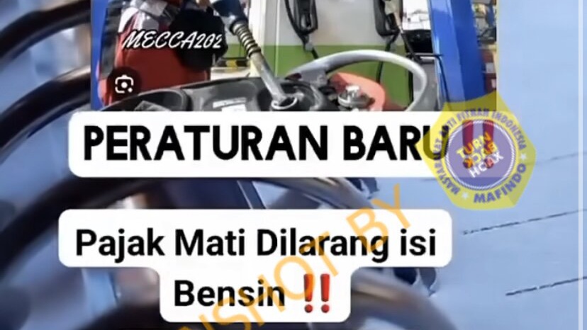 [HOAKS atau FAKTA] : Pertamina Larang Orang yang Belum Bayar Pajak Isi BBM
