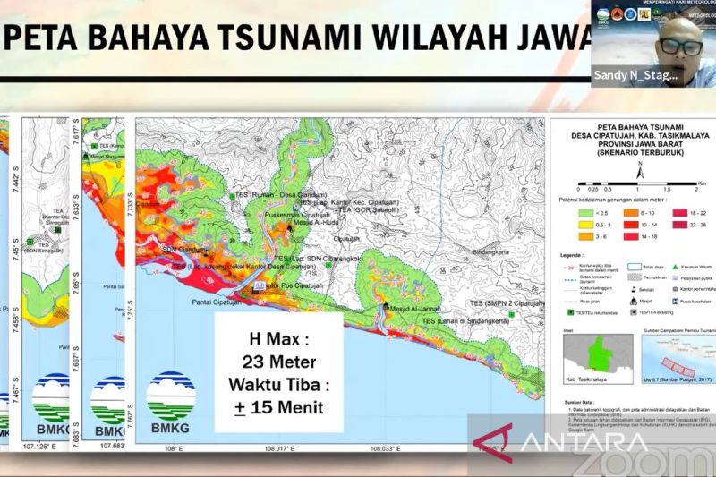 BMKG Sebut Tasikmalaya Berpotensi Diterjang Tsunami 23 Meter